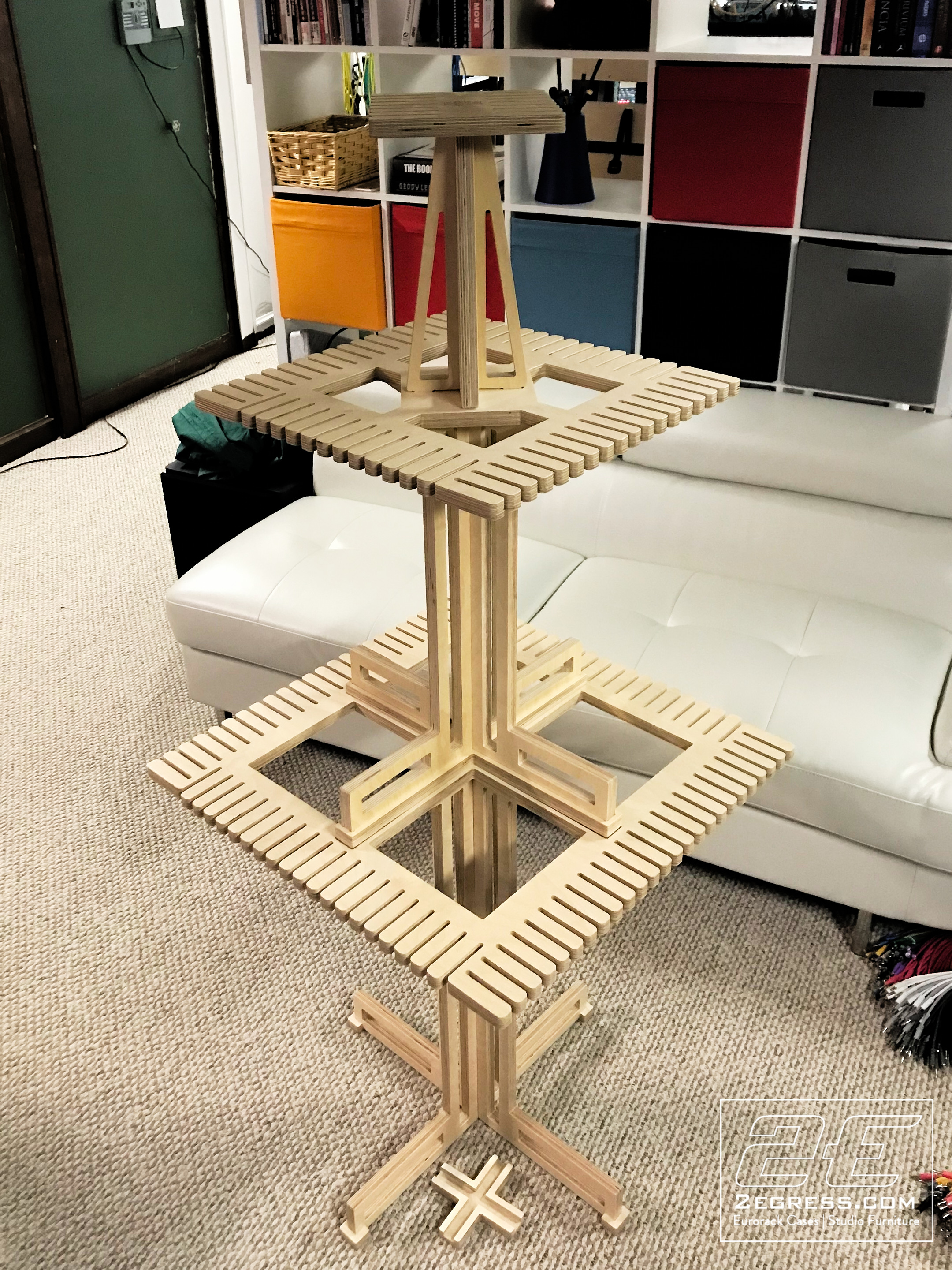 revolving eurorack cable hanger